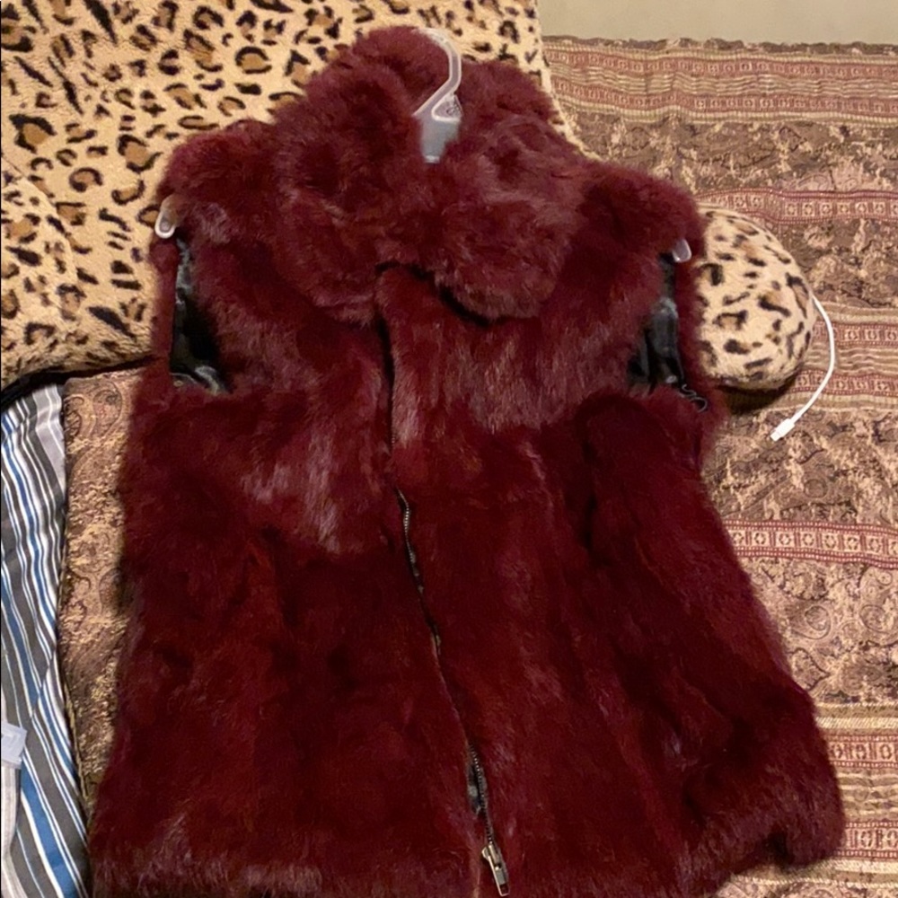 Woman’s rabbit fur vest